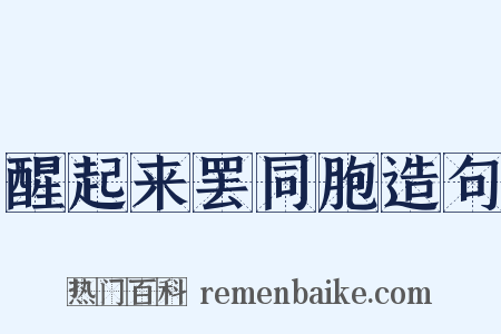 醒起来罢同胞造句是什么意思的图片